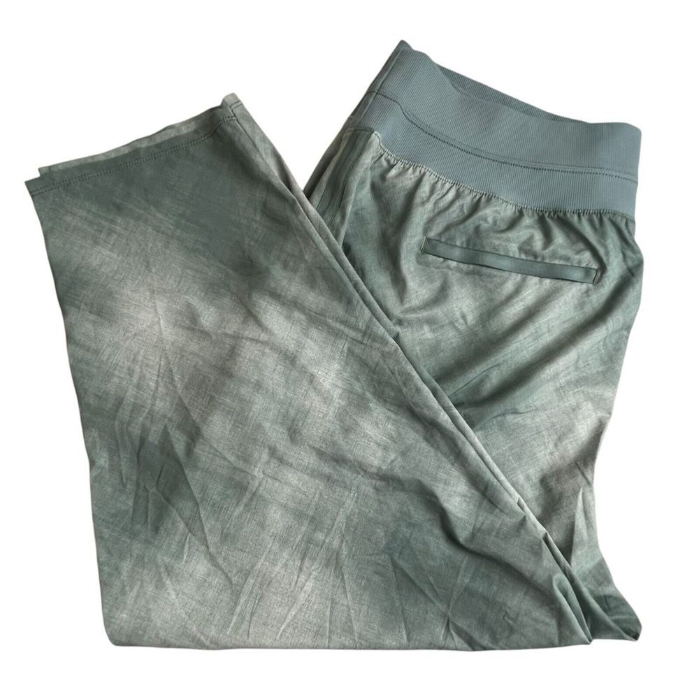 Athleta Womens Green High Rise Nolita Slim Tapered Printed Crop Pant 20